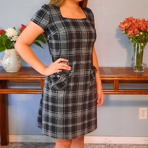 Black platted dress